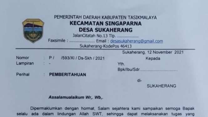 Info Pembuatan Sertifikat Tanah Massal di Desa Sukaherang