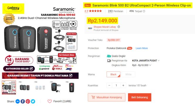 Rekomendasi Mic Wireless Clip-on untuk Audio Program Walking Tour Salira TV