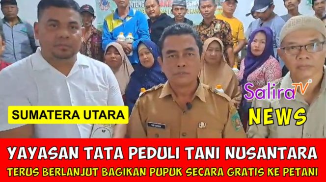 Yayasan Tata Peduli Tani Nusantara Terus Berlanjut Bagikan Pupuk Secara Gratis ke Petani