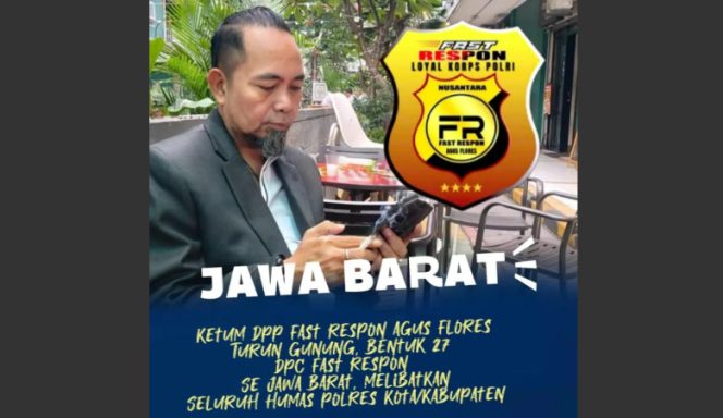 Agus Flores Tegaskan Pembentukan 27 DPC Fast Respon di Jawa Barat, Perkuat Sinergi dengan Humas Polres