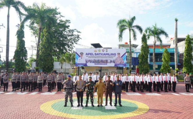 Polres Karimun Gelar Apel Satkamling Bersama Forkopimda dan Bupati Karimun