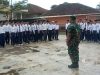 Babinsa Koramil 1211/Singaparna Serma Agum G Didik Pelajar Yayasan Darunidzom dengan Semangat Kebangsaan dan Disiplin PBB