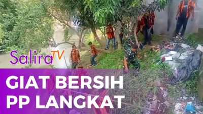 Pemuda Pancasila Langkat Gelar Aksi Bersih Sungai Pekan Kuala, Wujud Nyata Peduli Lingkungan