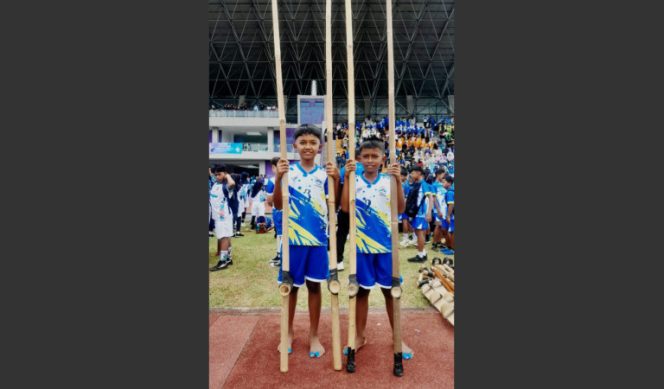 Saiful Anam, Siswa SDN 2 Gegempalan Raih Juara 1 Lomba Egrang Tingkat Kabupaten Ciamis
