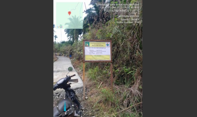 Warga Pertanyakan Kualitas Proyek Rabat Beton di Desa Garunggang, Langkat