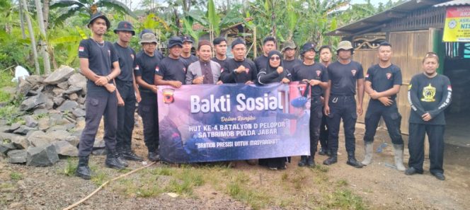 Bakti Sosial HUT ke-4 Batalyon D Pelopor: Brimob dan Warga Ciamis Bersinergi