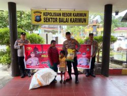 Polsek Balai Karimun gelar jumat berkah, bantuan sembako disalurkan kepada pemulung