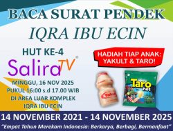 Rencana Kegiatan Sosial HUT ke-4 Salira TV: Empat Tahun Merekam Indonesia – Berkarya, Berbagi, Bermanfaat