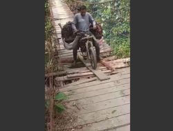 Warga Salapian Minta Perbaikan Jembatan Gantung Rusak yang Mengancam Keselamatan