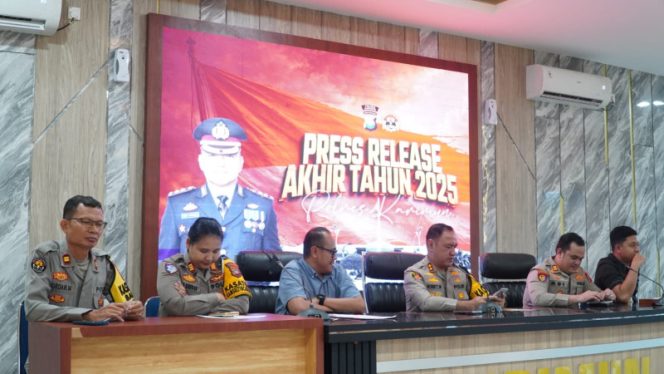 Rilis Akhir Tahun 2025, Polres Karimun Catat Penurunan Signifikan Angka Kejahatan