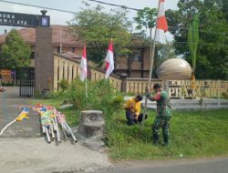TNI Koramil Singaparna Percantik Gedung Pramuka Tasikmalaya Jelang Lomba Tingkat Nasional