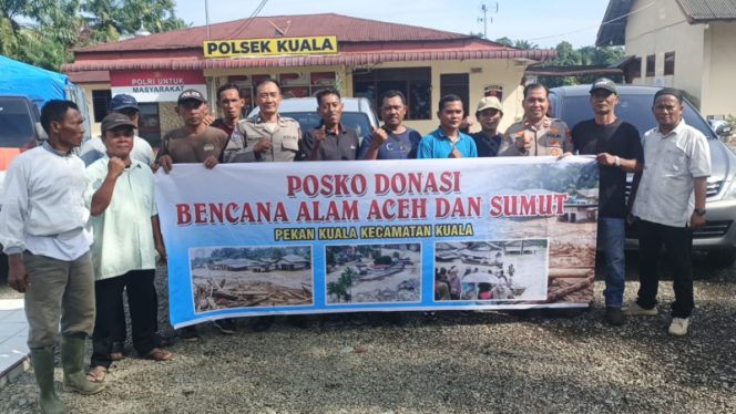 Warga Kuala Kirim Bantuan Bencana, Polsek dan Babinsa Dampingi Pemberangkatan