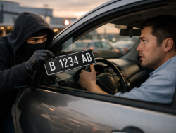 Hati-Hati Penodongan dengan Modus Pelat Nomor Jatuh