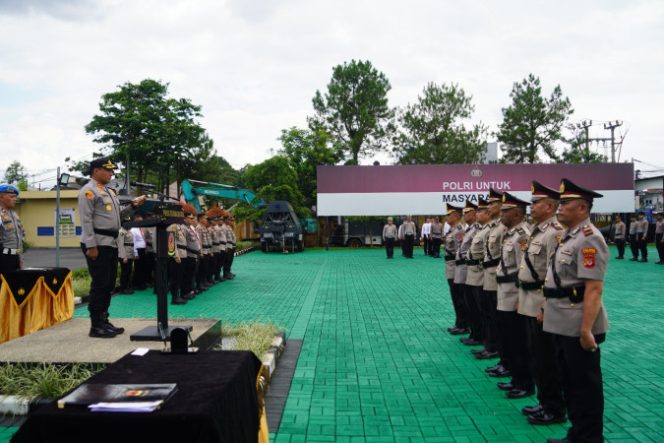 Kapolres Tasikmalaya Kota Pimpin Sertijab Pejabat Utama dan Kapolsek Jajaran