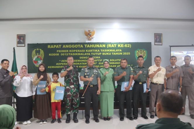 Kodim 0612 Tasikmalaya Perkuat Tata Kelola Koperasi Melalui RAT Ke-62