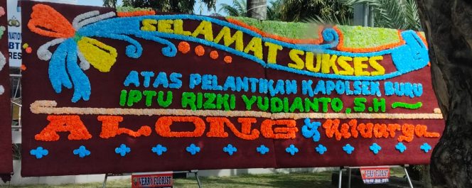 Papan Bunga Sertijab PJU Polres Karimun Picu Tanda Tanya Warga