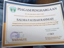 Salma Fauziah Rahmah Jadi Peraih Nilai Tertinggi TKA Bahasa Inggris SMAN 1 Sariwangi