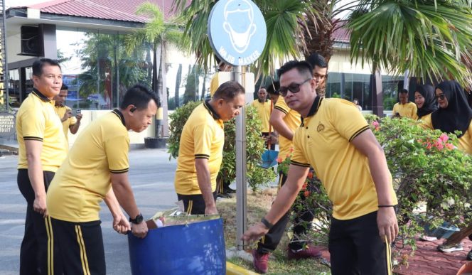 Polres Karimun Gelar Kurve Dan Gotong Royong Serentak