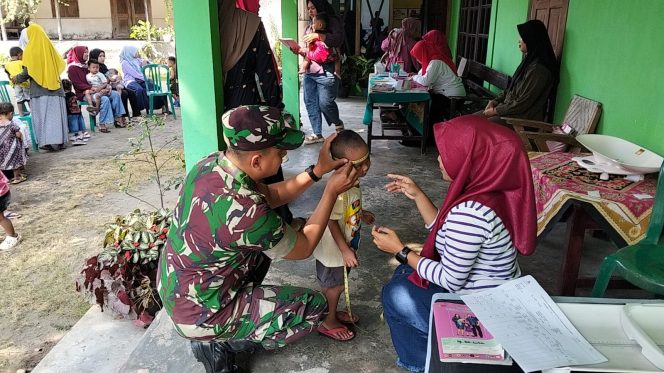 Babinsa Salam Dampingi Posyandu Percepat Stunting Wonodadi