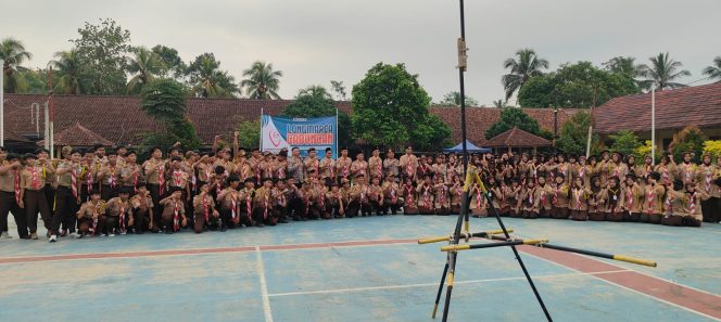 Pramuka SMAN 2 Muncang Tempuh Longmarch Kwarcab Lebak 2026