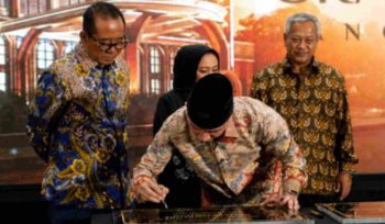 Bupati Lebak, Hasbi Asyidiki Jayabaya saat meresmikan Grand Keisha Hotel Rangkasbitung, hotel bintang 4 pertama di Kabupaten Lebak, Kamis (28/5/2026). (Foto: Istimewa)