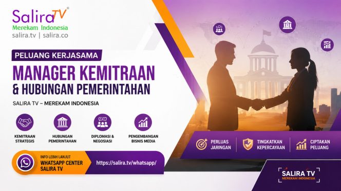 Lowongan Kerjasama Manager Kemitraan SALIRA TV