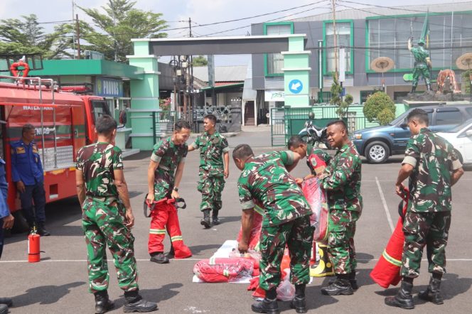 Pelatihan Damkar Kodim 0612 Tasikmalaya Tingkatkan Kesiapan Prajurit