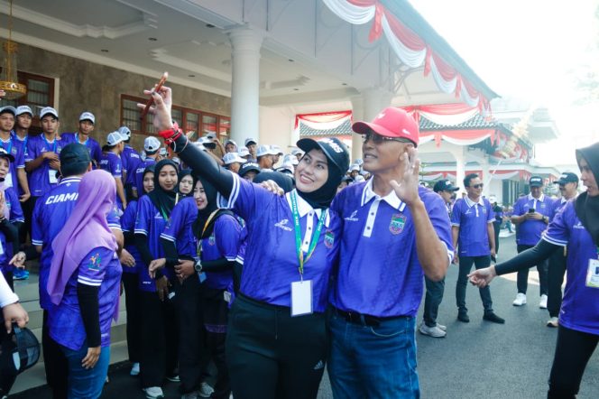 Bupati Ciamis Lepas Kontingen POPWILDA Dan PORSENITAS 2026