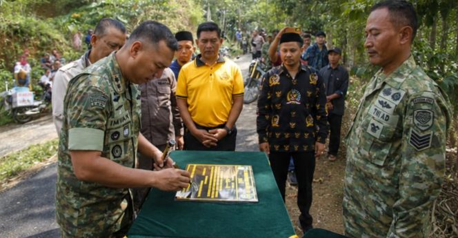 Dandim 0612/Tasikmalaya Hadiri Penutupan BSMSS 2026 di Desa Jahiang