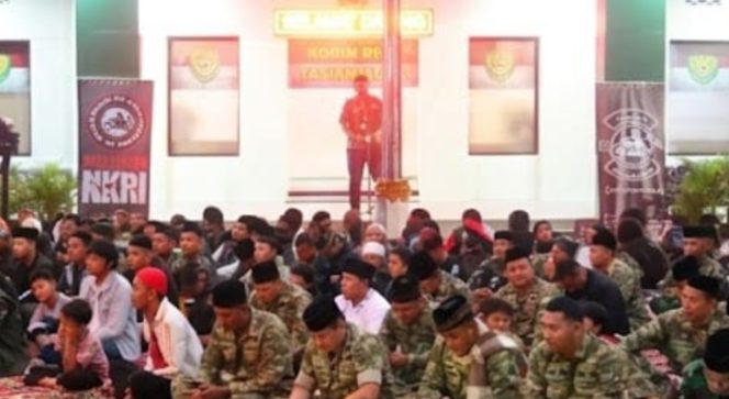 Kodim 0612/Tasikmalaya dan Bikers Subuhan Perkuat Ukhuwah Lewat Shalat Subuh