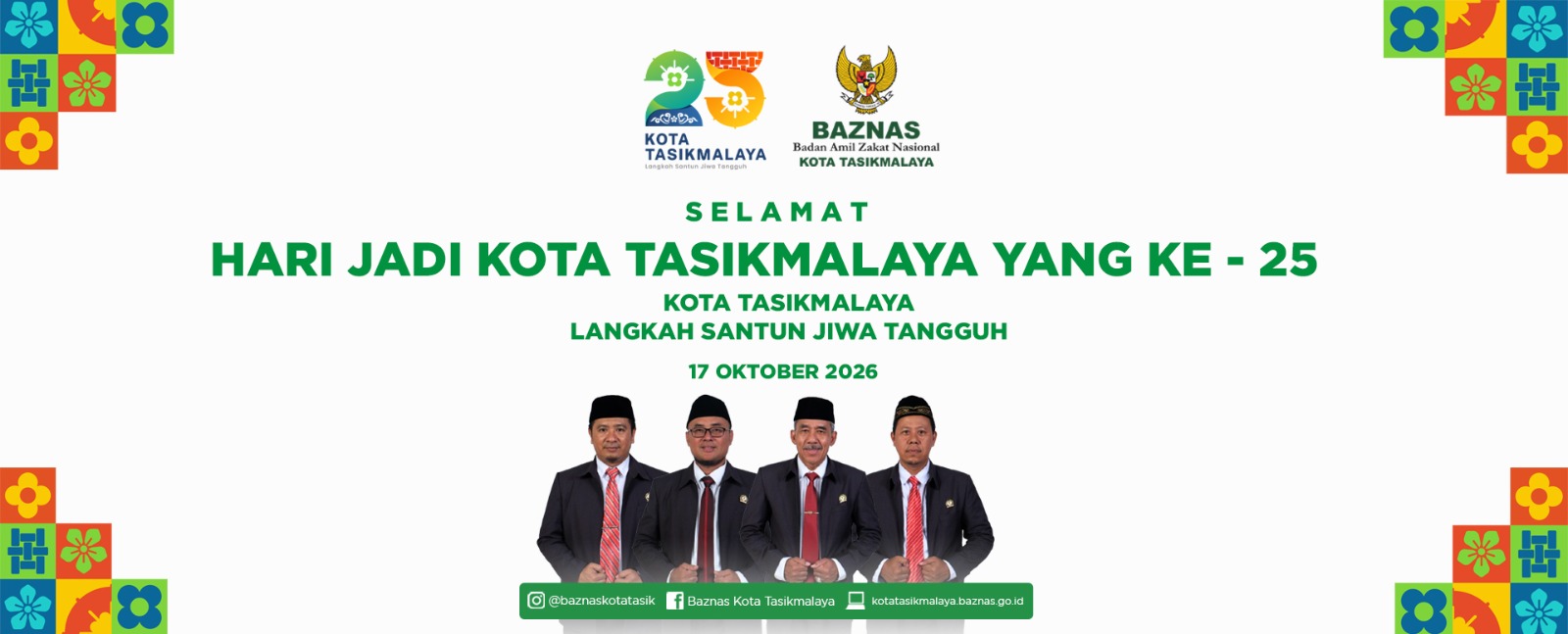 BAZNAS Kota Tasikmalaya Ucapkan Selamat Hari Jadi ke-25 Kota Tasikmalaya